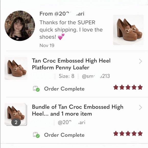 Tan Croc Embossed High Heel Platform Penny Loafer - Picture 4 of 7